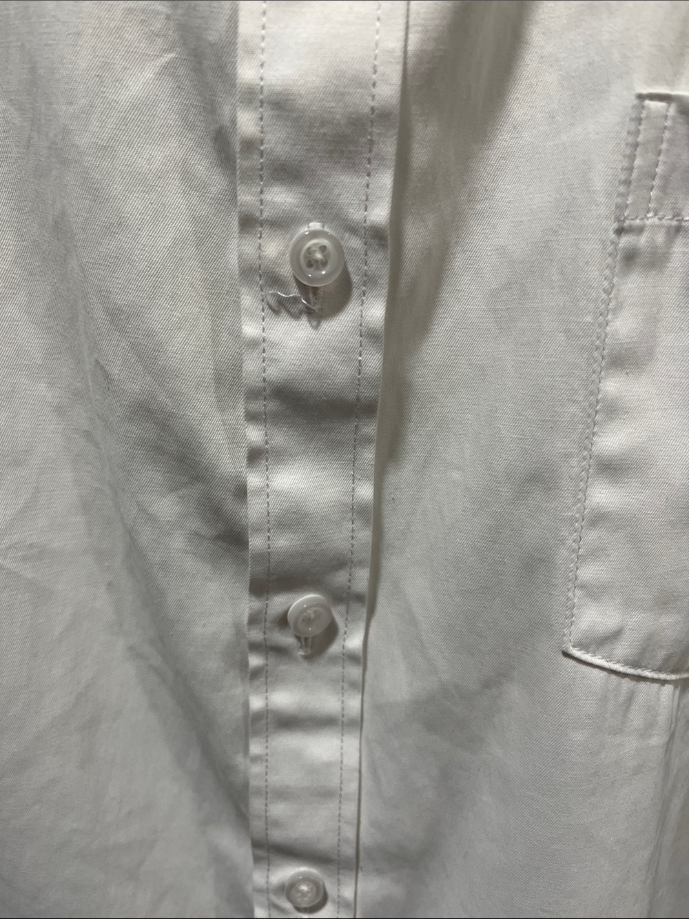 Preowned Men's Classic White Button-Up Shirt Size Small . - Picture 4 of 10